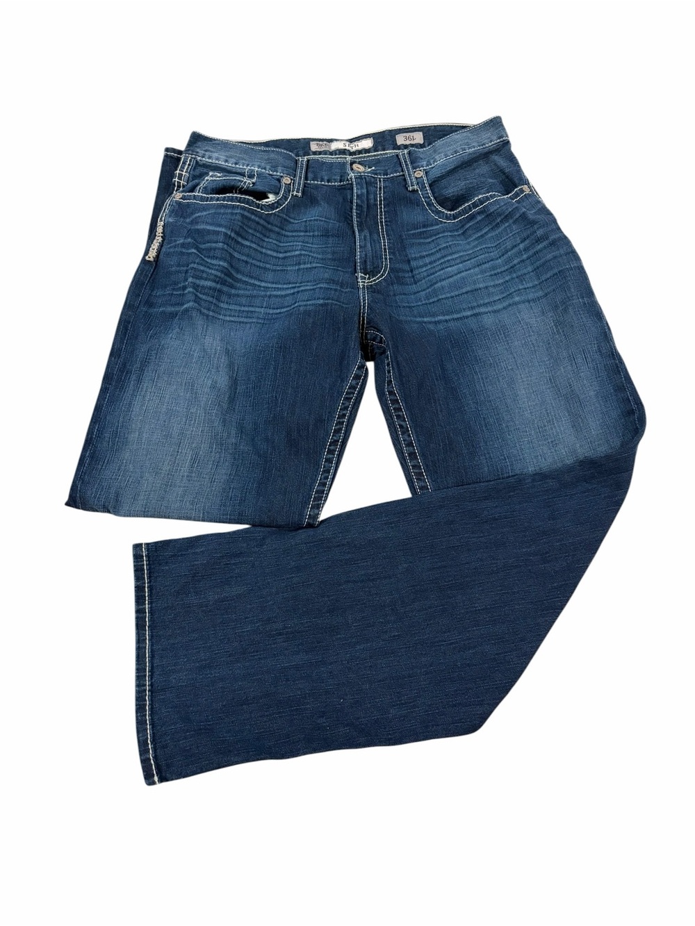 BKE Seth Bootcut Jeans Men’s 36L Dark Wash Stretch Denim Pants